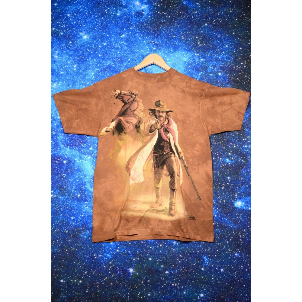 Vintage The Mountain Shirt Mens Medium Horse Graphic Cowboy Western 2002 Tee